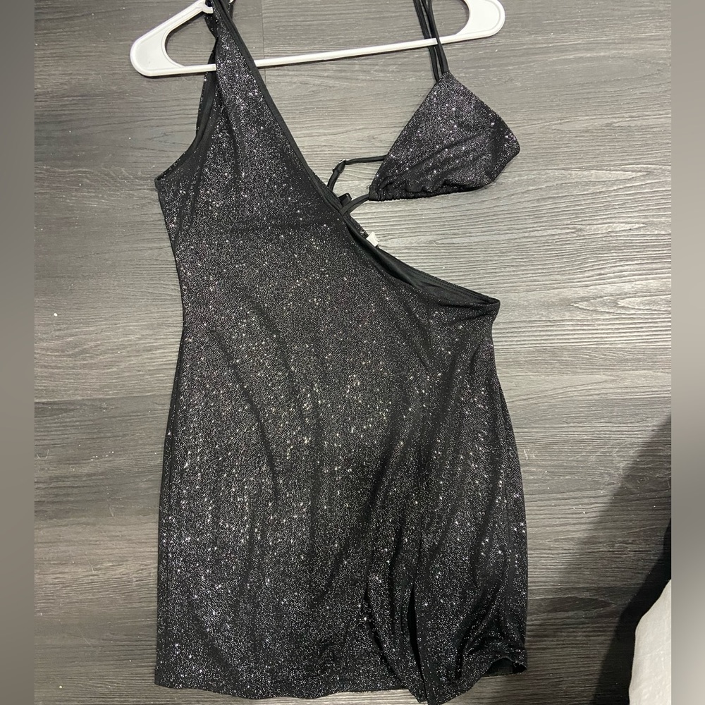 Lucy in the Sky black shimmer dress